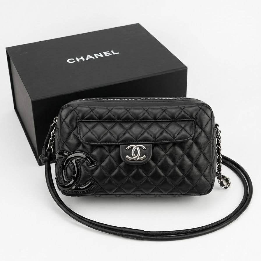 Chanel Quilted Leather Camera Bag with Chain Strap