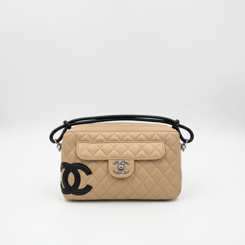 Chanel Quilted Leather Camera Bag with Chain Strap
