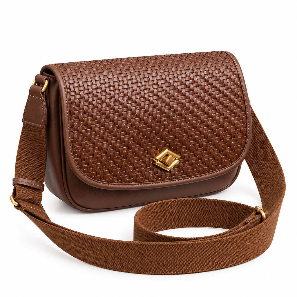 David Jones Woven Texture Crossbody Bag