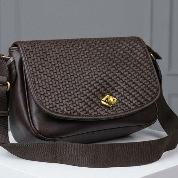 David Jones Woven Texture Crossbody Bag