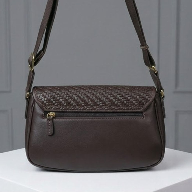 David Jones Woven Texture Crossbody Bag