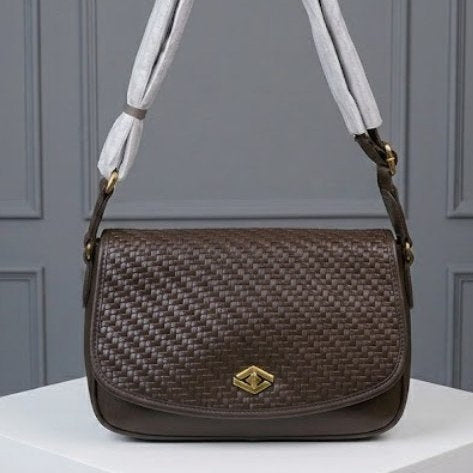 David Jones Woven Texture Crossbody Bag