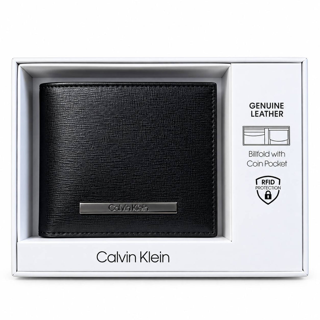 Calvin Klein Mirror Leather Billfold Wallet with RFID Protection