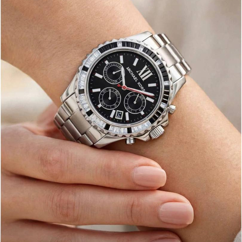 Michael Kors Silver Stainless Steel Unisex Chronograph Watch