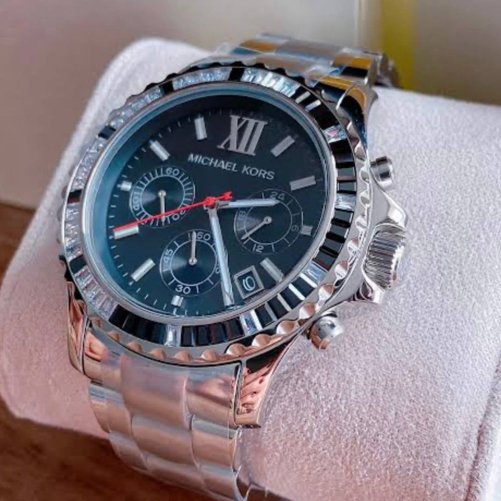 Michael Kors Silver Stainless Steel Unisex Chronograph Watch