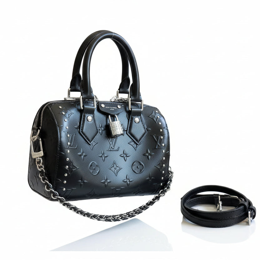Louis Vuitton Monogram Empreinte Studded Speedy Bandoulière 🖤✨👜