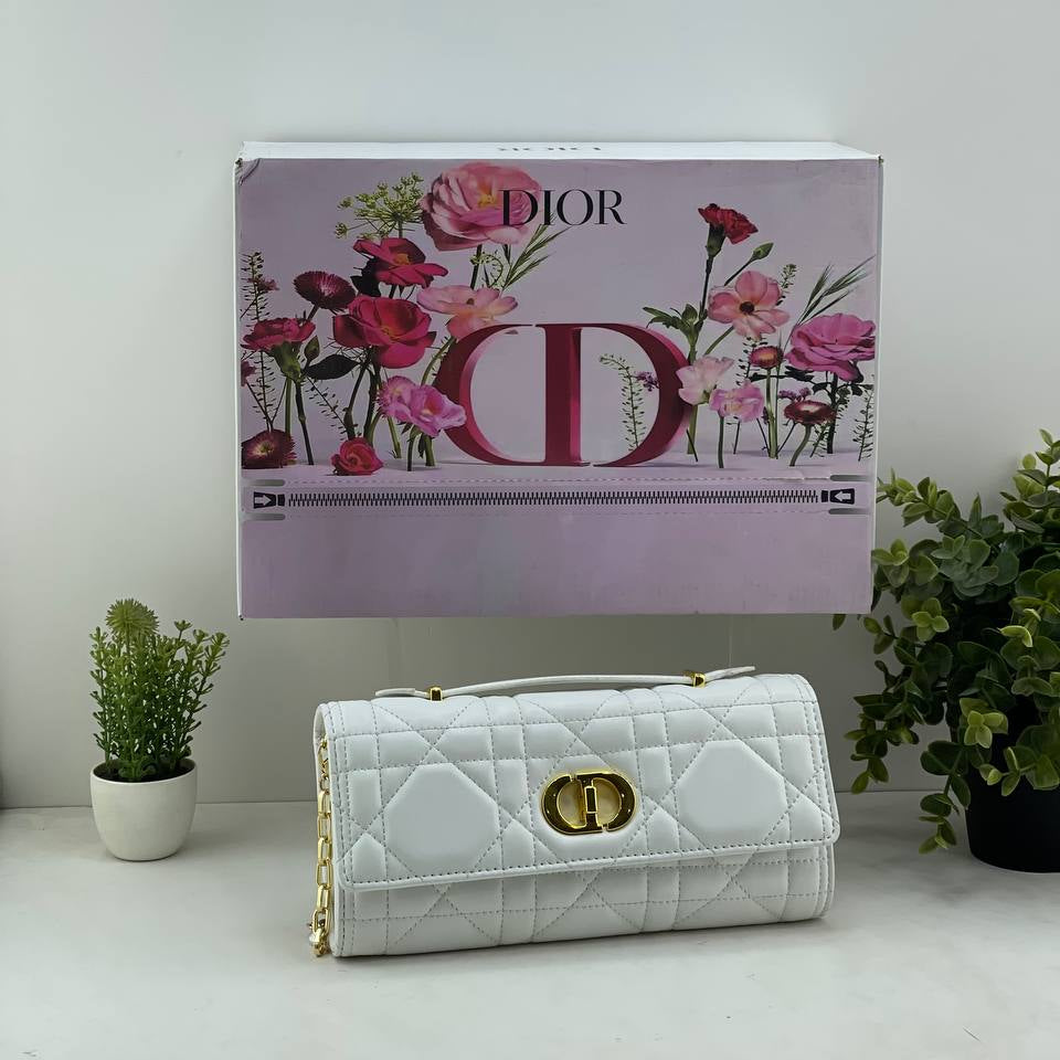 Dior Cannage Quilted Caro Top Handle Bag in Beige 👜✨🌸