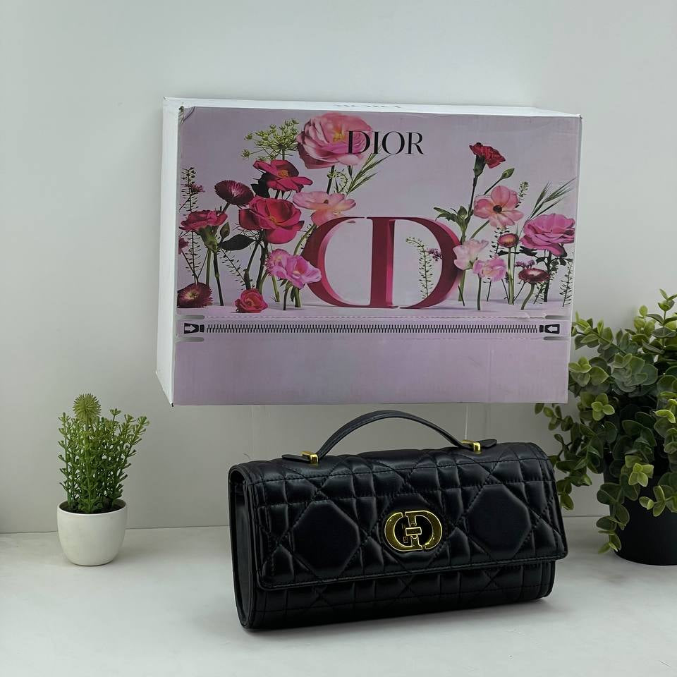Dior Cannage Quilted Caro Top Handle Bag in Beige 👜✨🌸