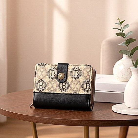 Tri-Fold Wallet: Classic Colors 🖤💙💖