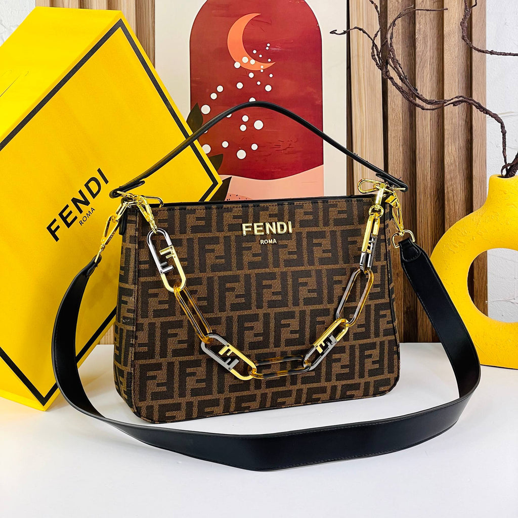 Fendi Black & Brown Monogram Bag 👜💼🖤
