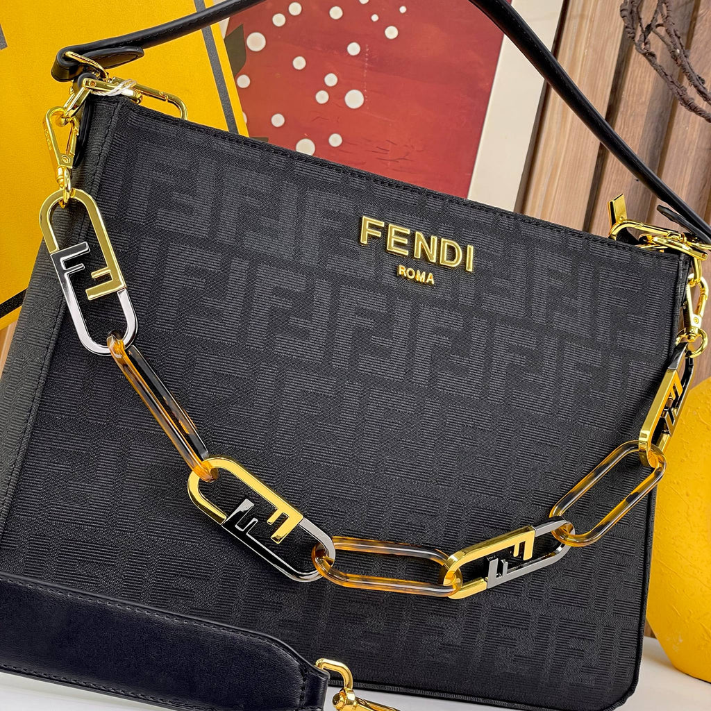 Fendi Black & Brown Monogram Bag 👜💼🖤