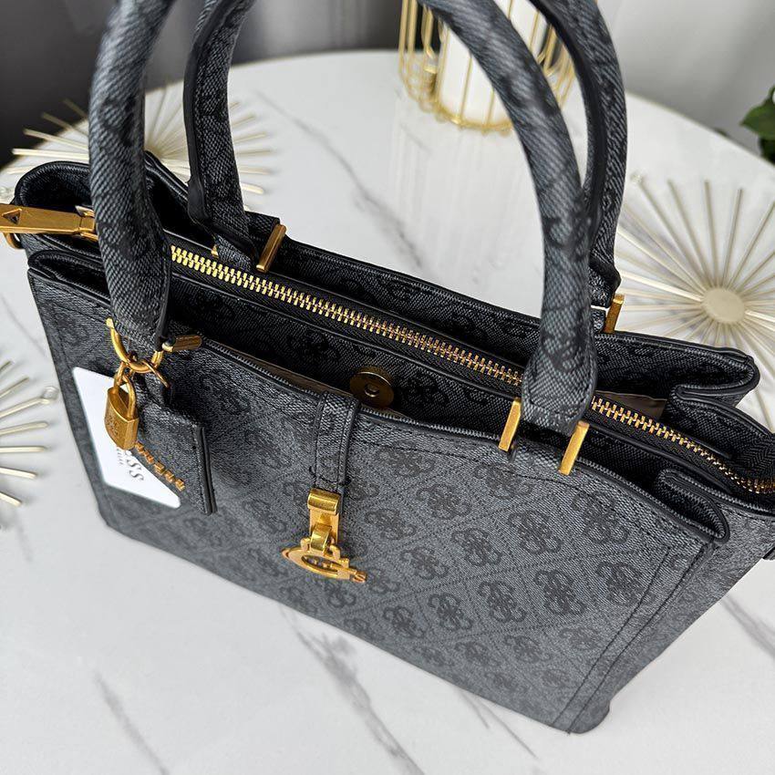 GUESS Tri-Color Tote 👜 Blue, Brown & Gray