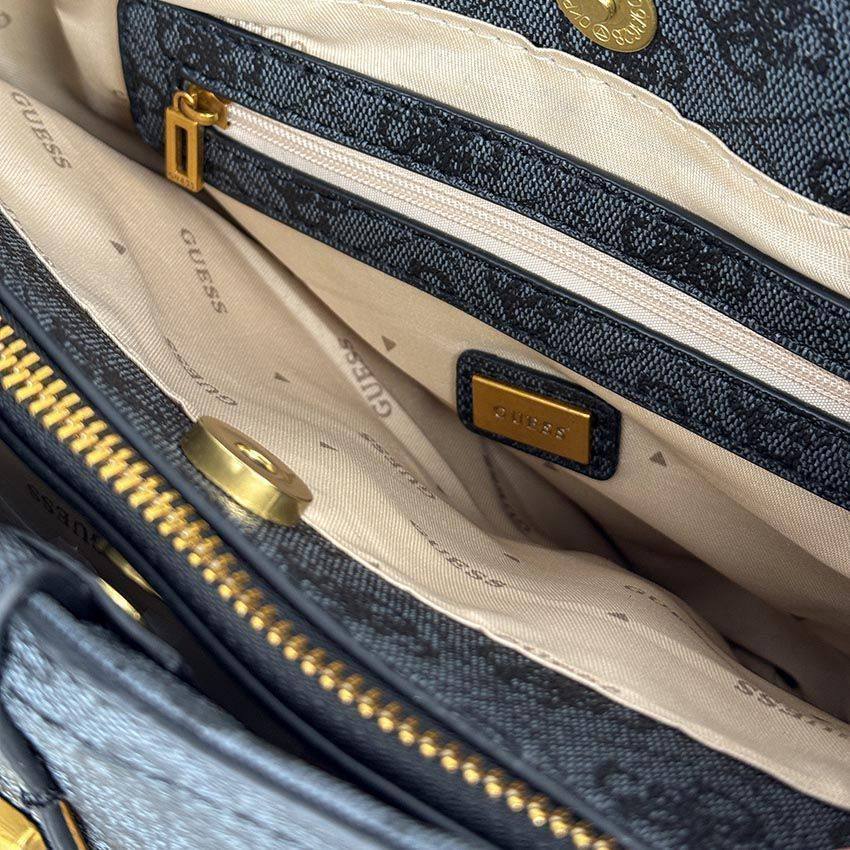 GUESS Tri-Color Tote 👜 Blue, Brown & Gray