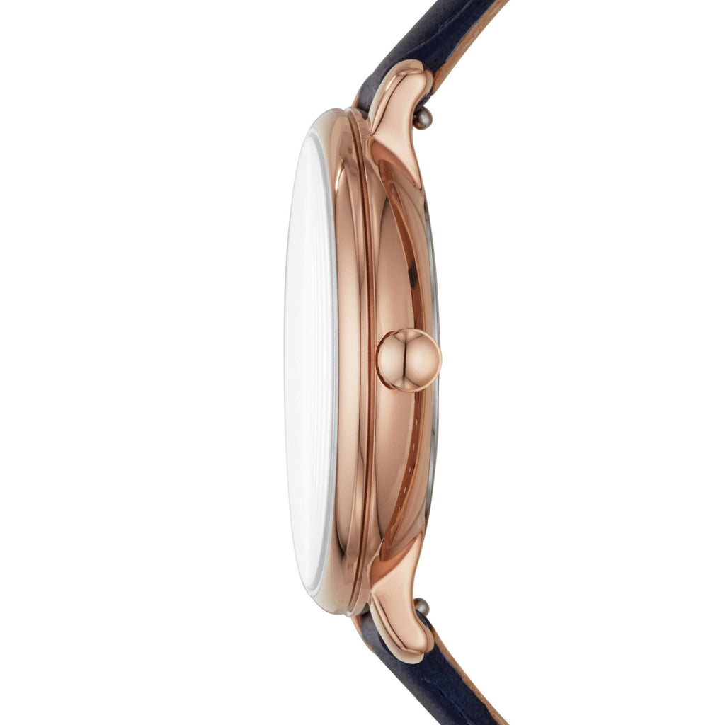 Fossil Women's Rose Gold & Blue Leather Watch 💙⌚️✨
