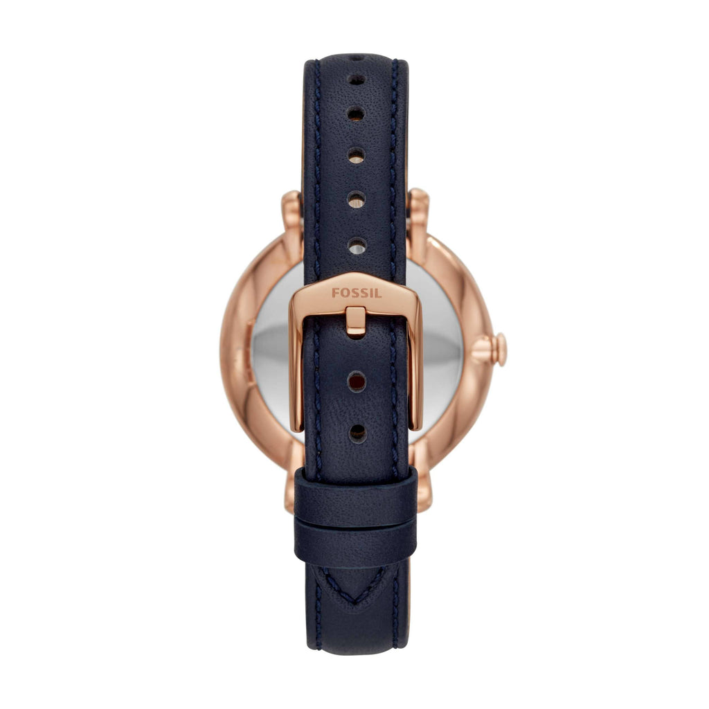 Fossil Women's Rose Gold & Blue Leather Watch 💙⌚️✨