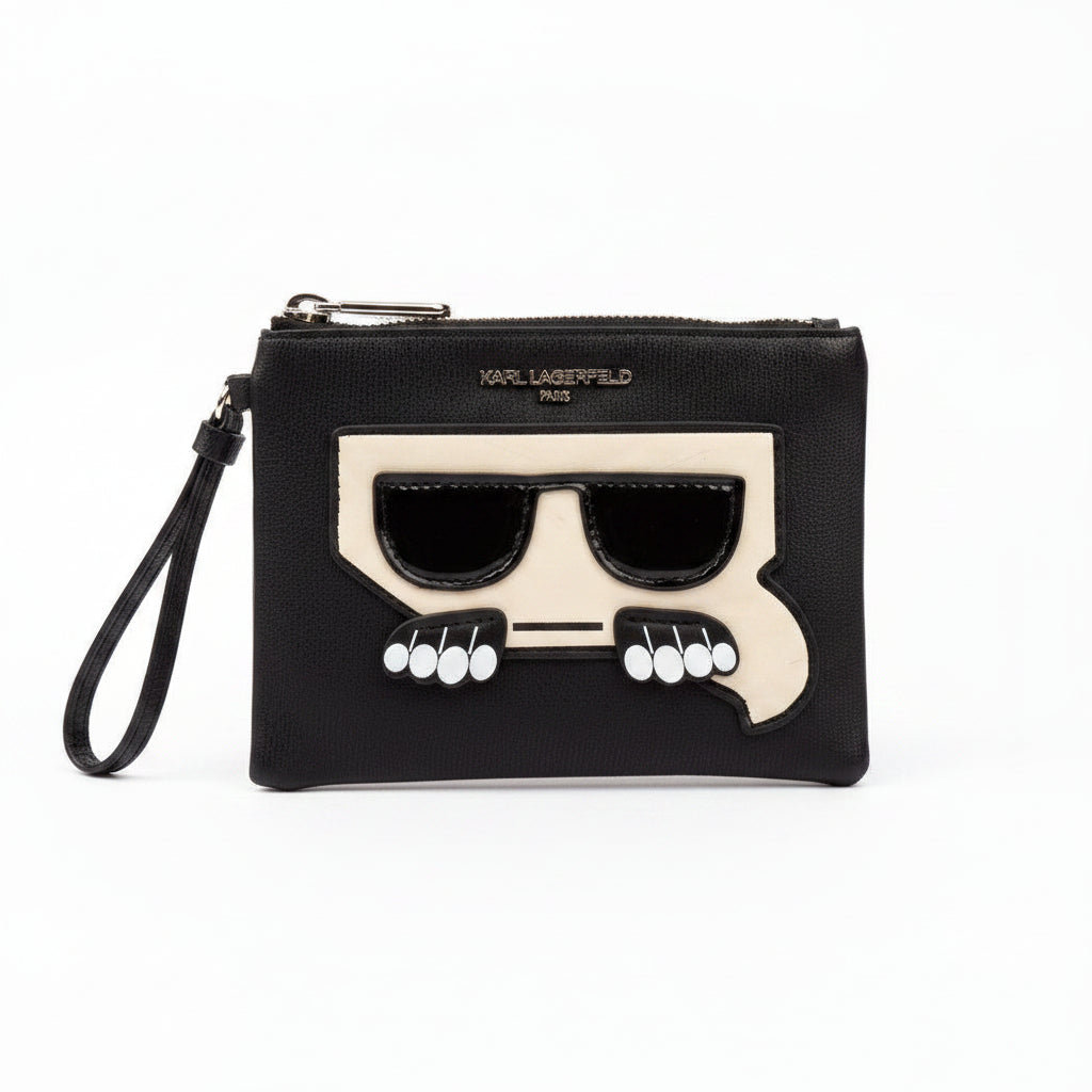 Karl Lagerfeld Iconic Pouch Wallet in Black 🕶️✨