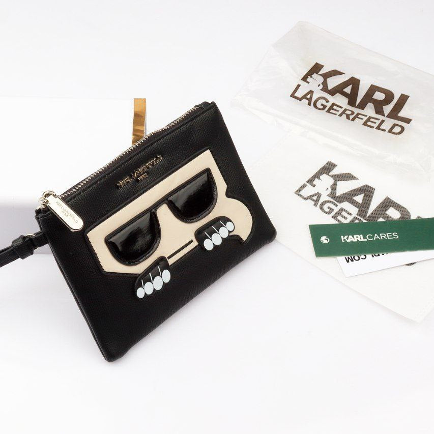 Karl Lagerfeld Iconic Pouch Wallet in Black 🕶️✨