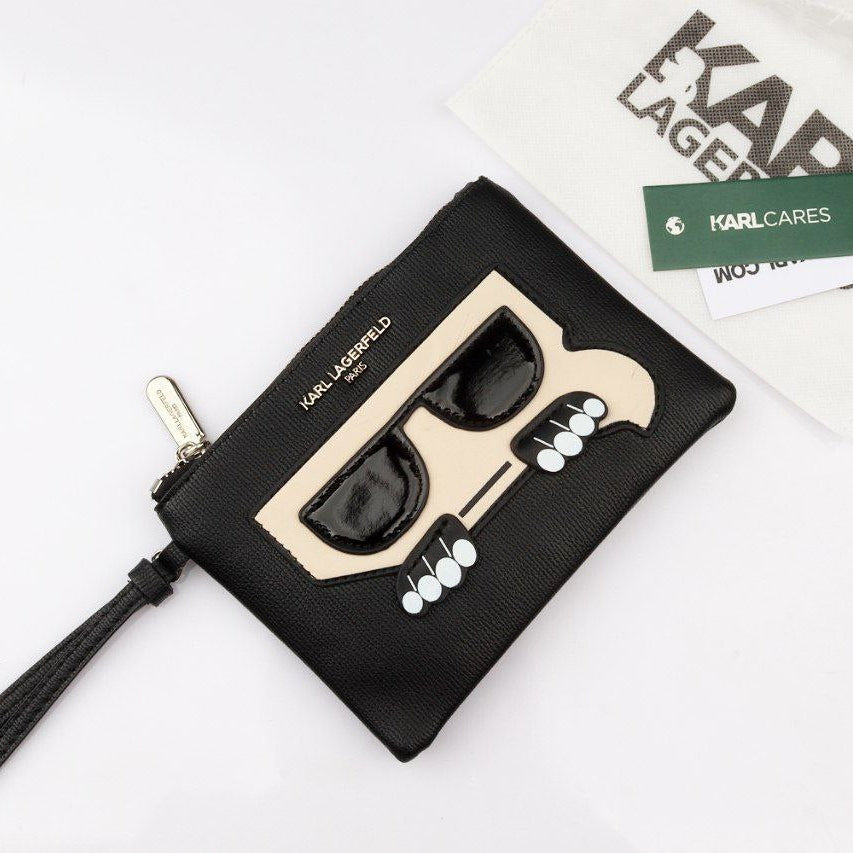 Karl Lagerfeld Iconic Pouch Wallet in Black 🕶️✨