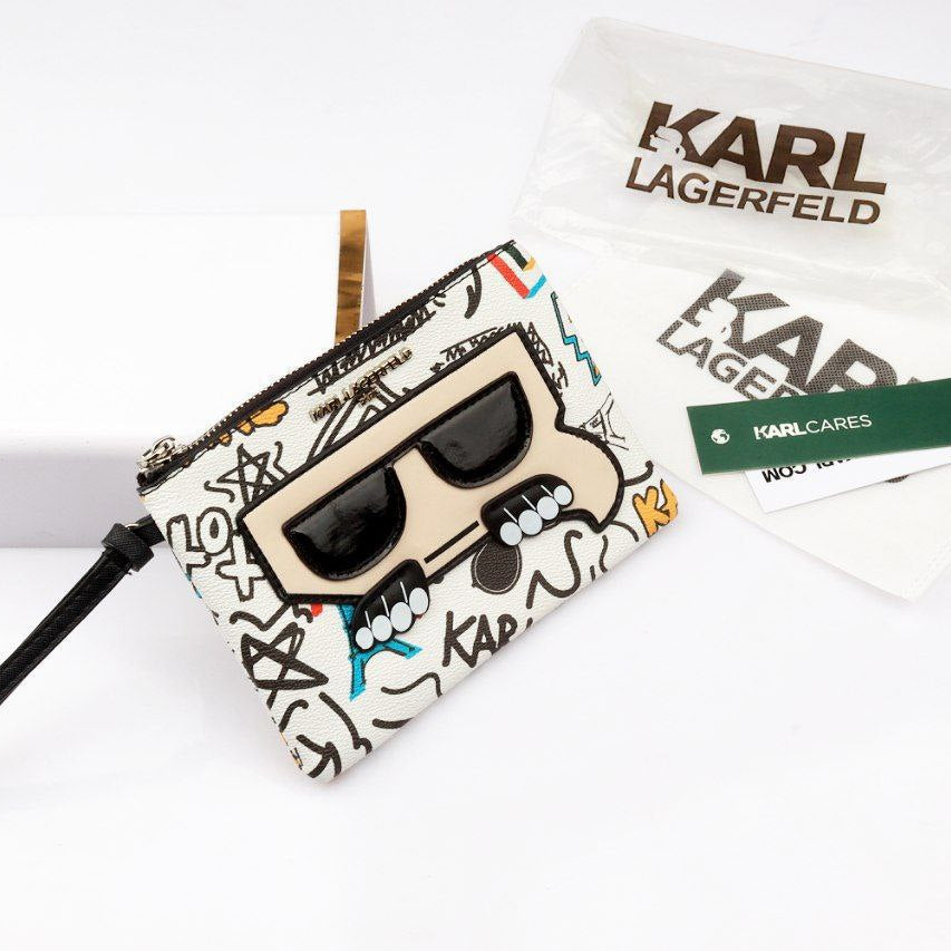 Karl Lagerfeld Iconic Pouch Wallet in Black 🕶️✨