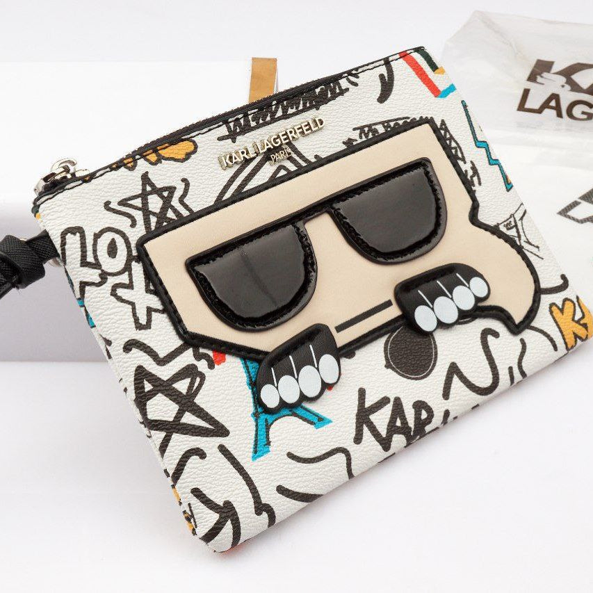 Karl Lagerfeld Iconic Pouch Wallet in Black 🕶️✨