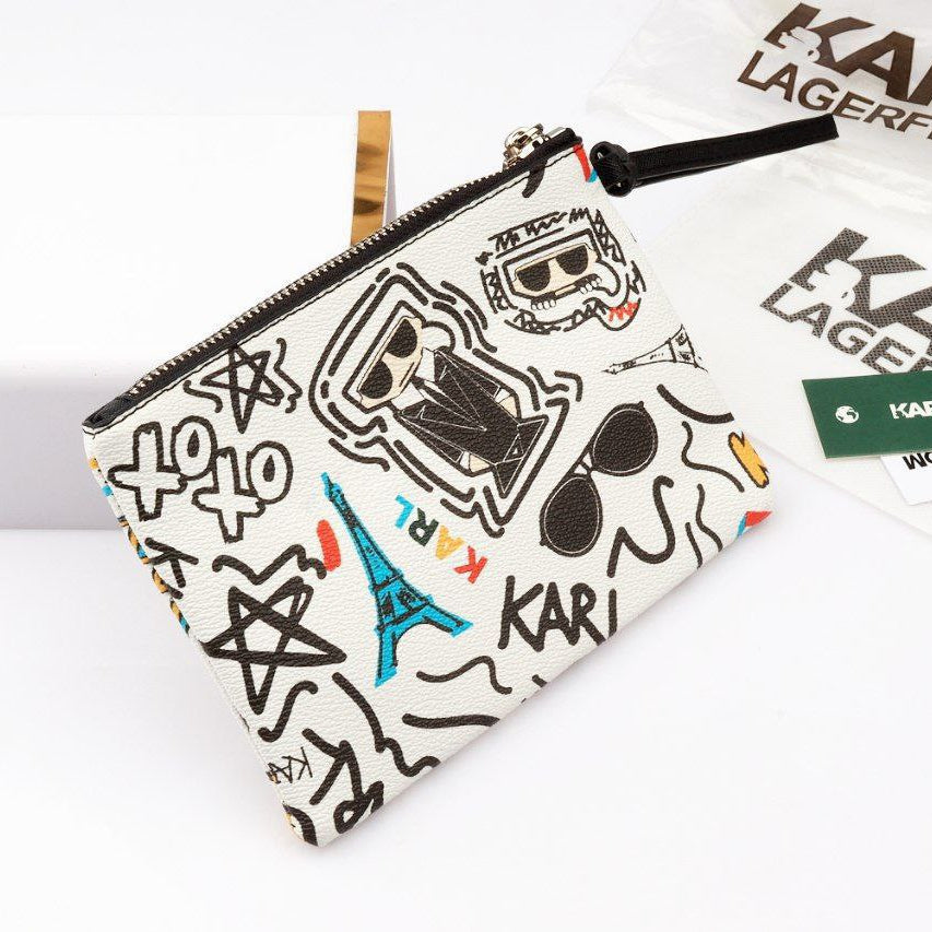 Karl Lagerfeld Iconic Pouch Wallet in Black 🕶️✨