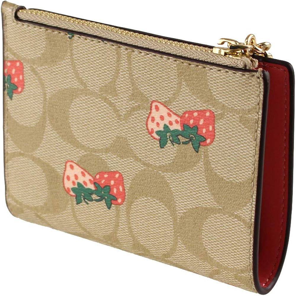 Coach Strawberry Print Signature Canvas Wallet 🍓✨