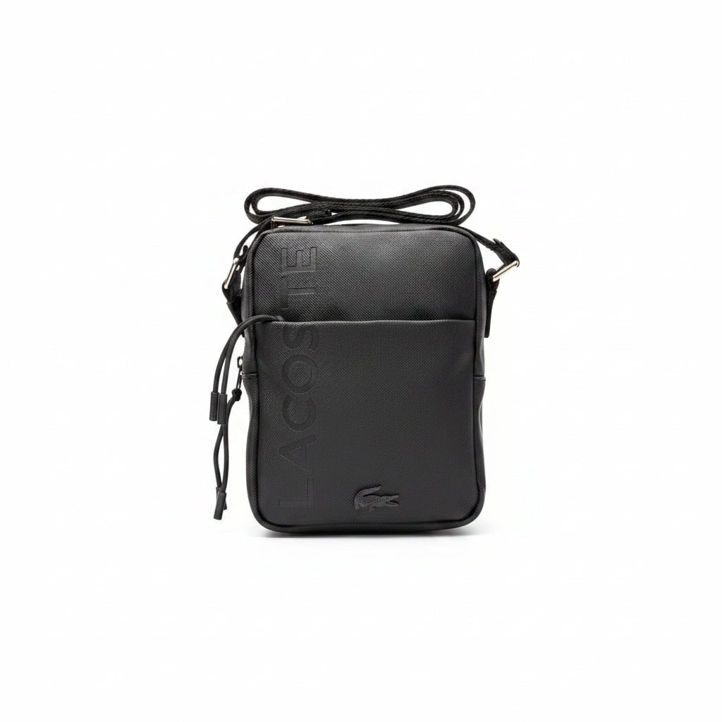 Lacoste Minimalist Black Crossbody Bag with Signature Logo 🐊👜