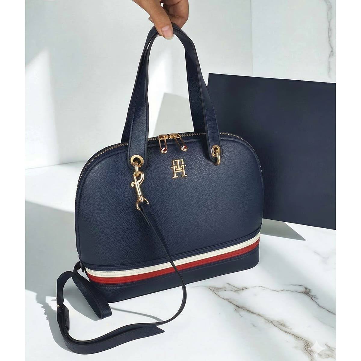 Tommy Hilfiger Signature Dome Satchel Bag 👜✨