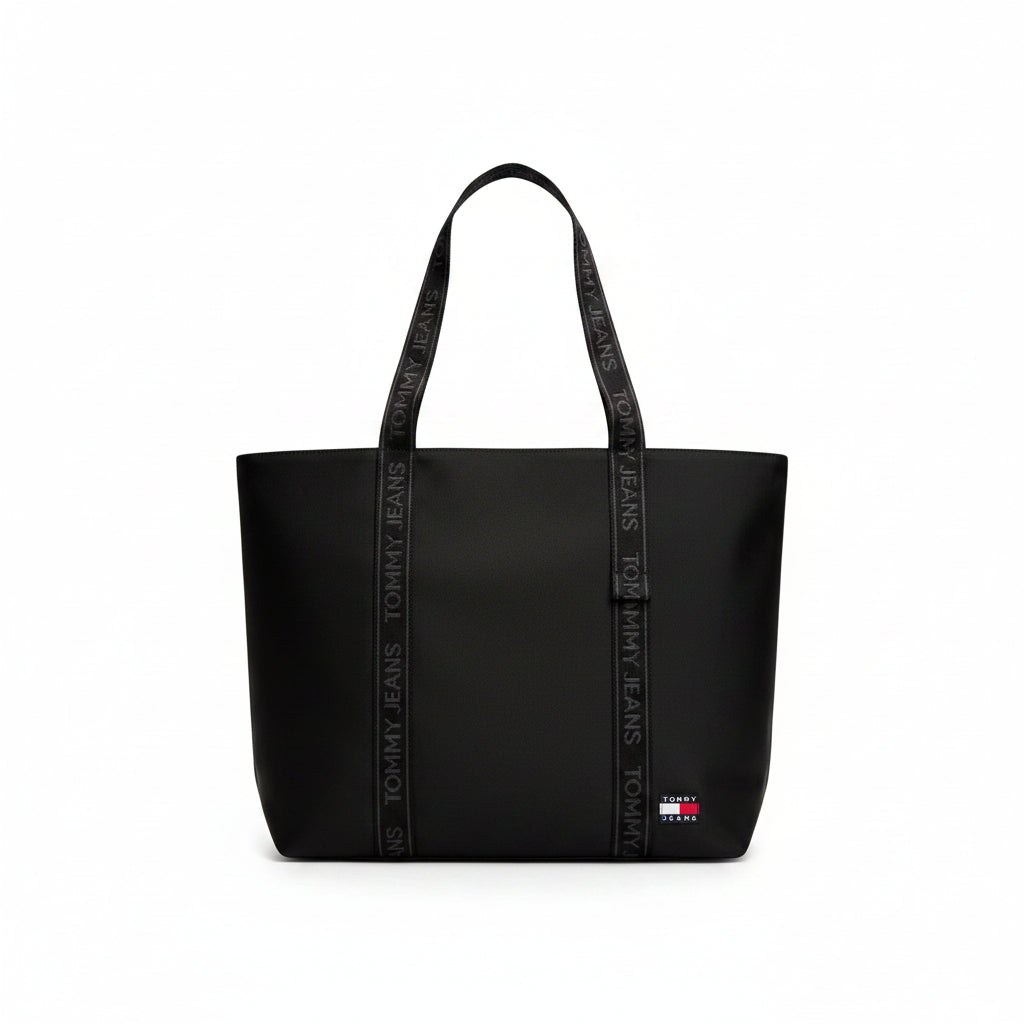 Tommy Jeans Signature Logo Strap Black Tote Bag 👜✨