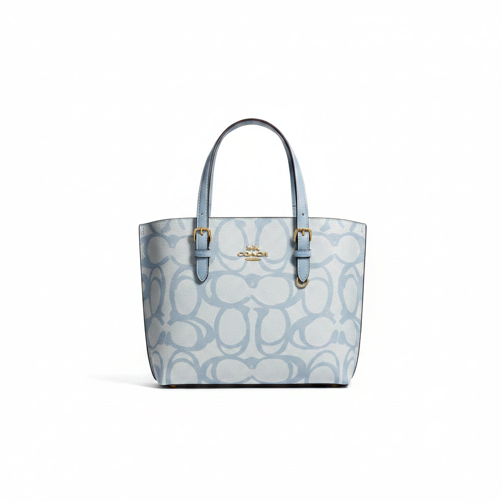 Coach Signature Light Blue Tote Bag 👜✨