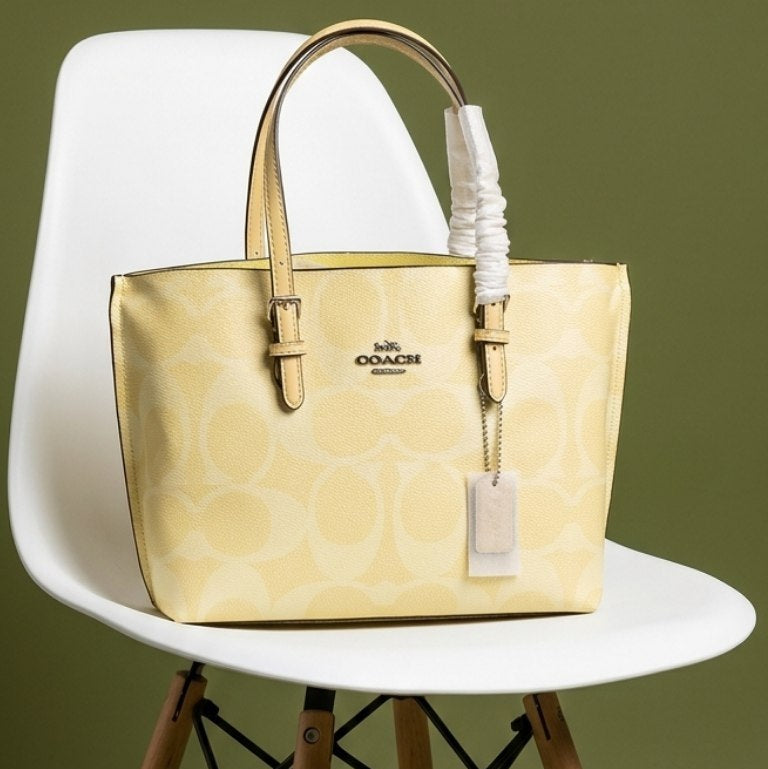 Coach Signature Light Blue Tote Bag 👜✨