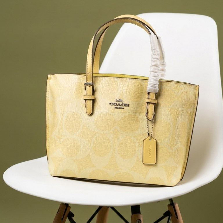 Coach Signature Light Blue Tote Bag 👜✨