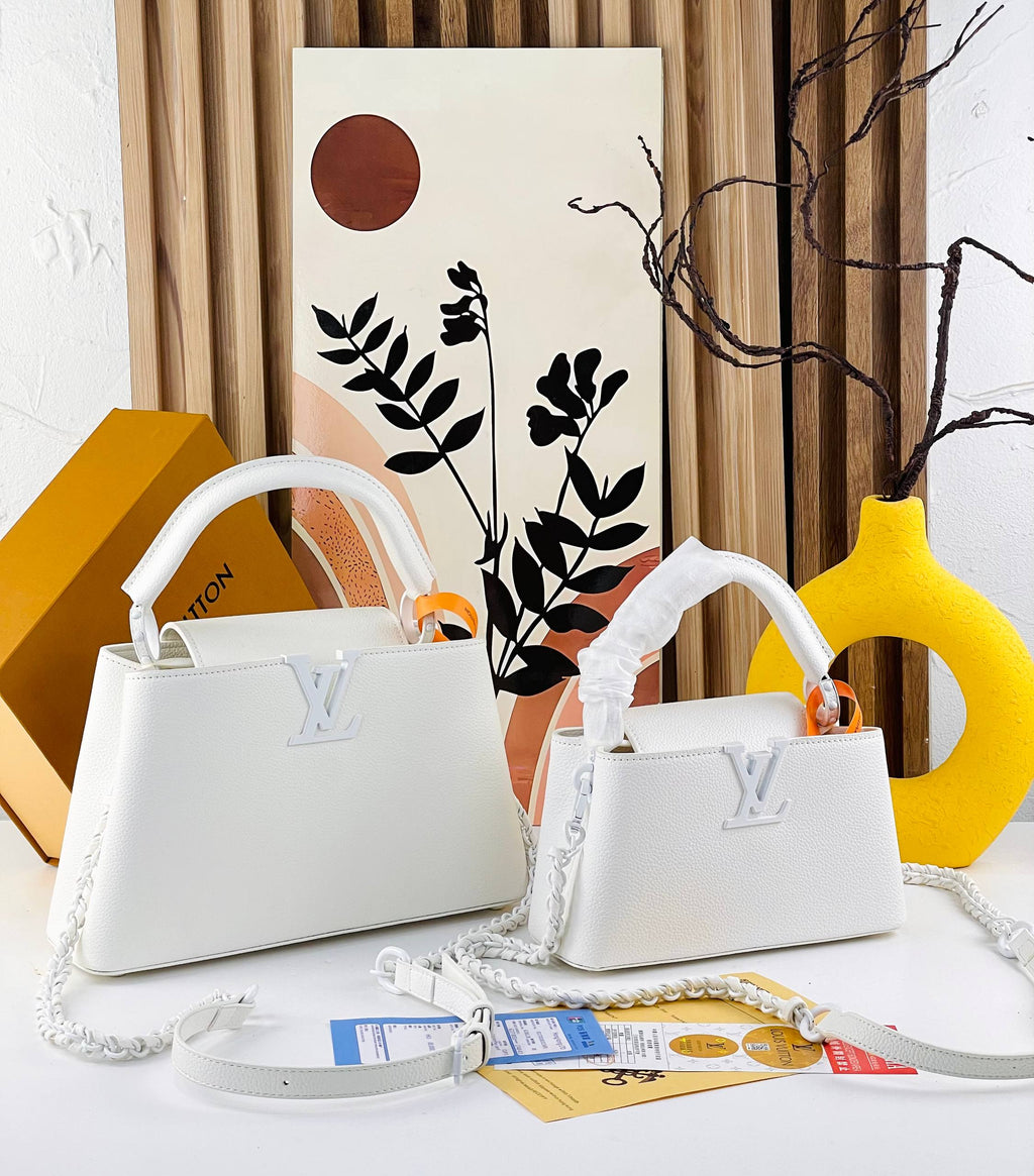 Louis Vuitton Signature White Top Handle Bag