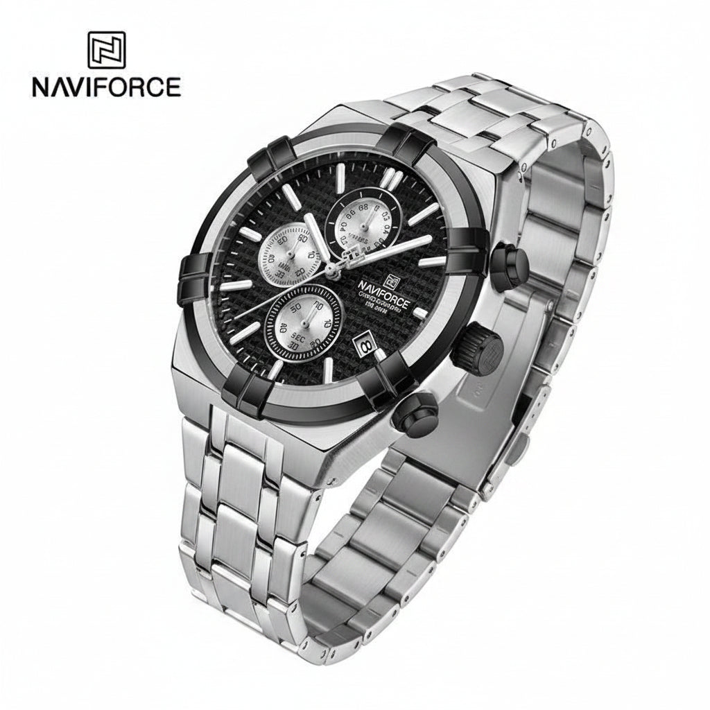 NAVIFORCE Stainless Steel Chronograph Watch
