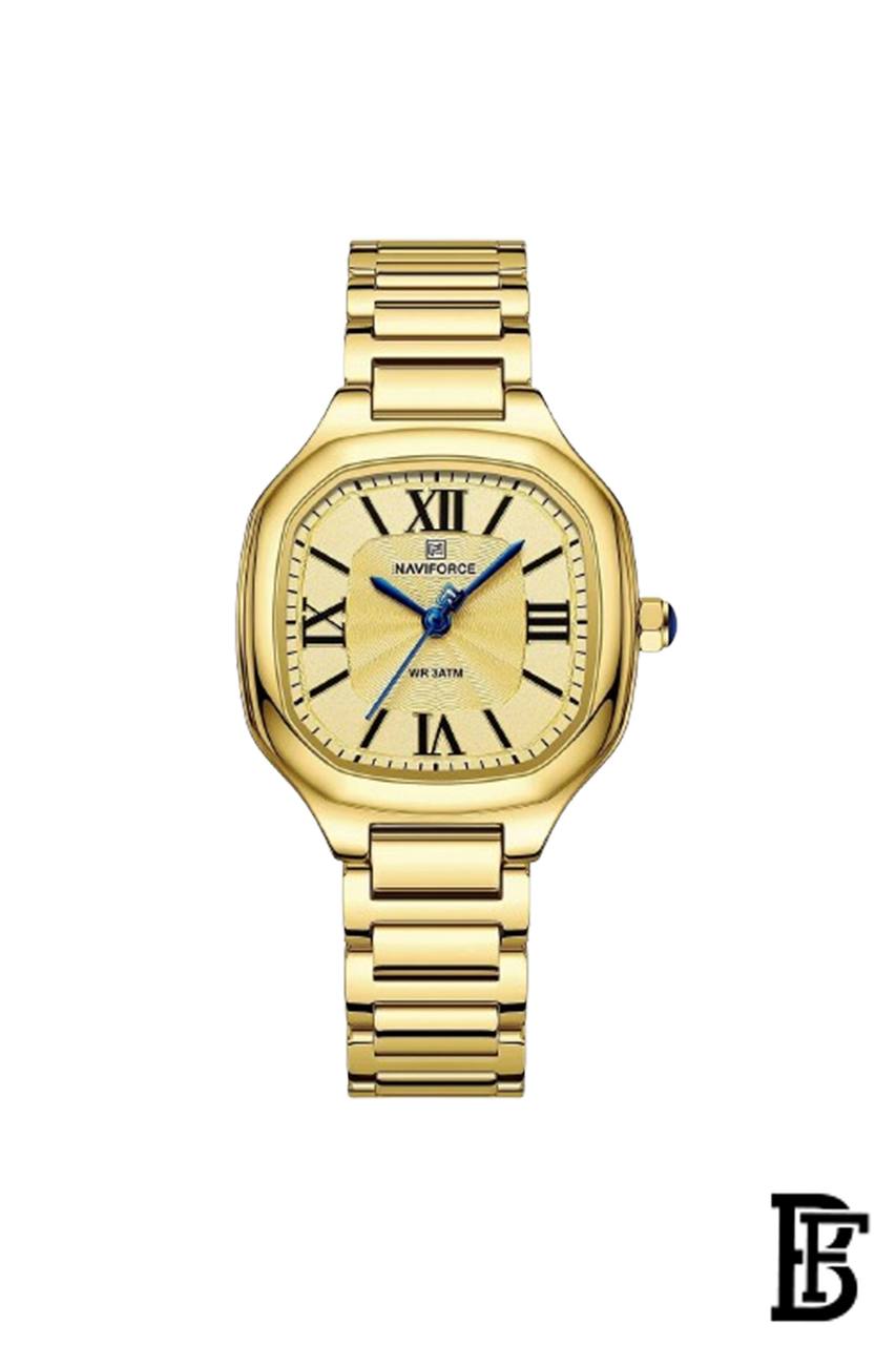 NAVIFORCE Cushion Case Stainless Steel Roman Numeral Watch
