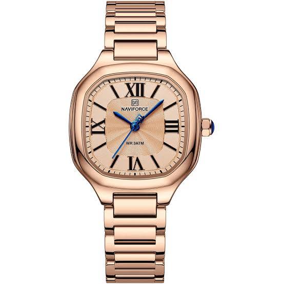 NAVIFORCE Cushion Case Stainless Steel Roman Numeral Watch