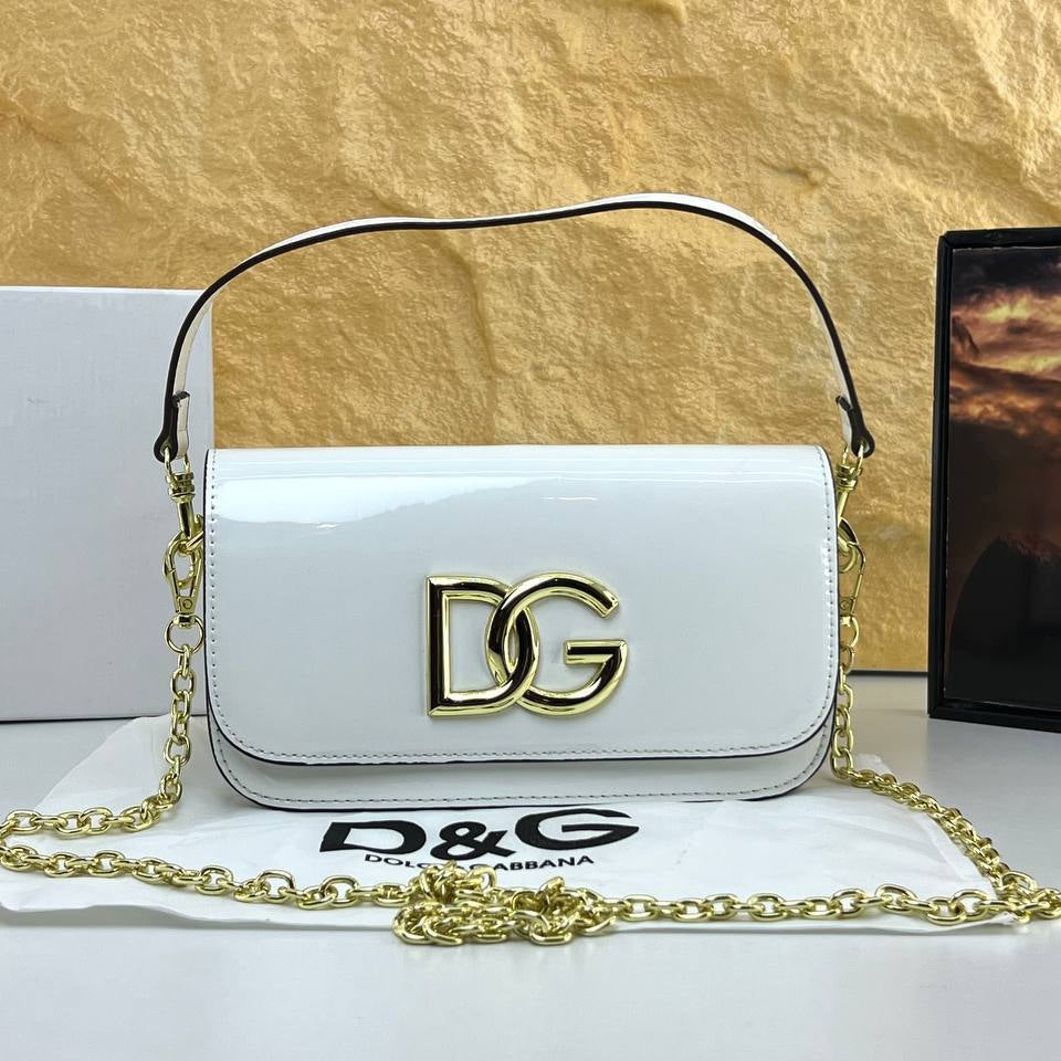 Dolce & Gabbana Sicily Patent Leather Chain Bag