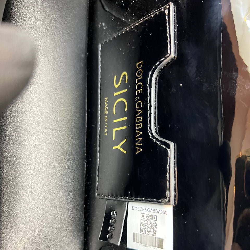 Dolce & Gabbana Sicily Patent Leather Chain Bag