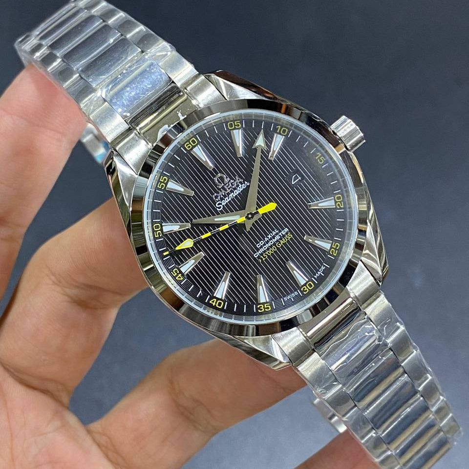Omega Seamaster Aqua Terra Blue Patterned Dial Steel Watch