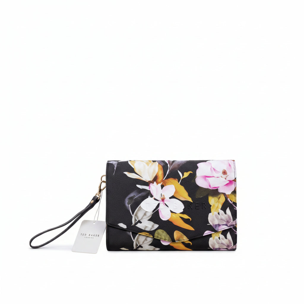 Ted Baker Floral Envelope Clutch with Wristlet Strap