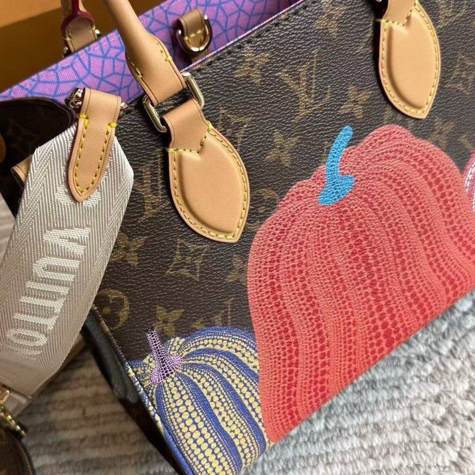 Louis Vuitton Pumpkin Print Monogram Canvas Handbag