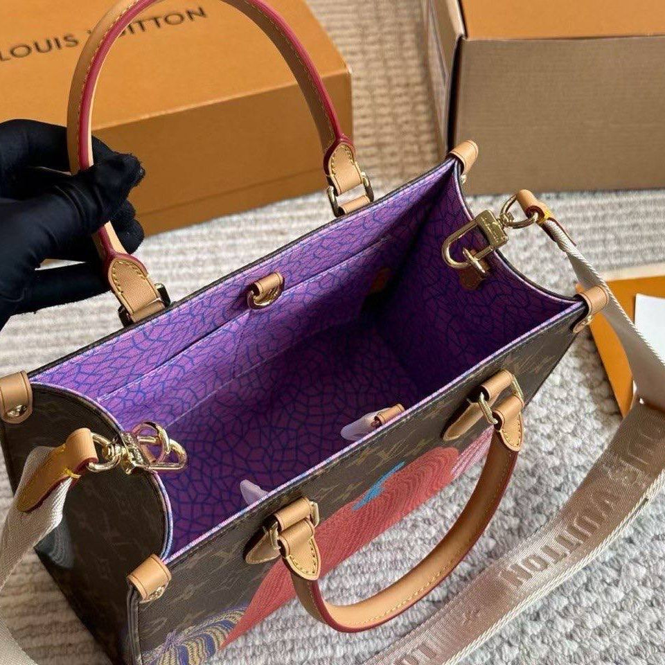 Louis Vuitton Pumpkin Print Monogram Canvas Handbag