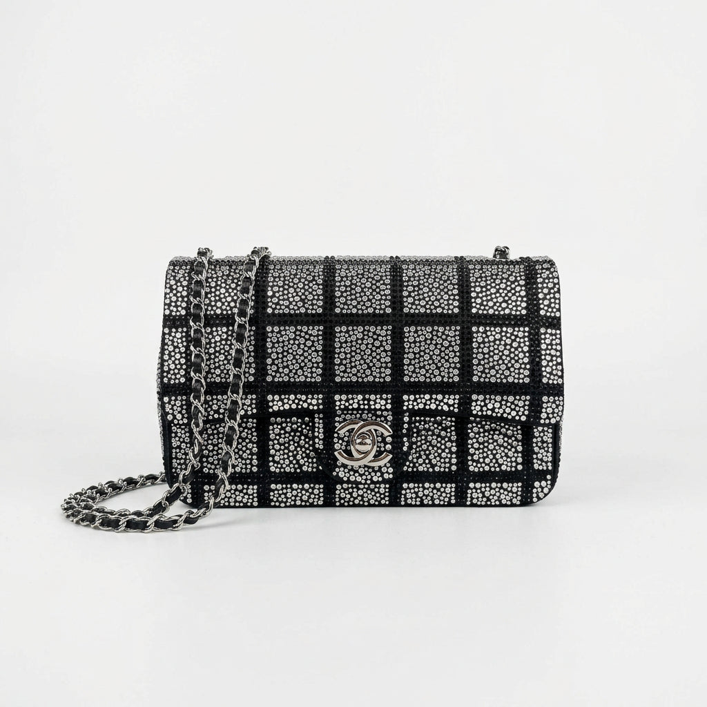 Chanel Rhinestone Checkered Flap Bag