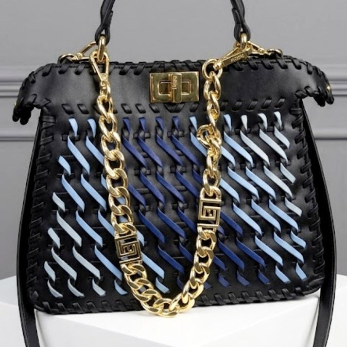 Fendi Mirror Original Woven Double Face Handbag