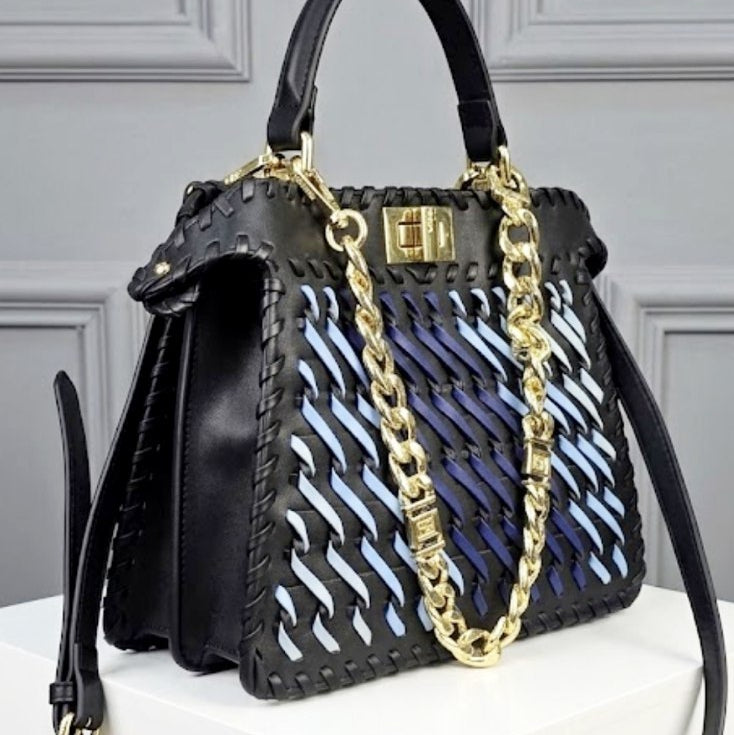 Fendi Mirror Original Woven Double Face Handbag