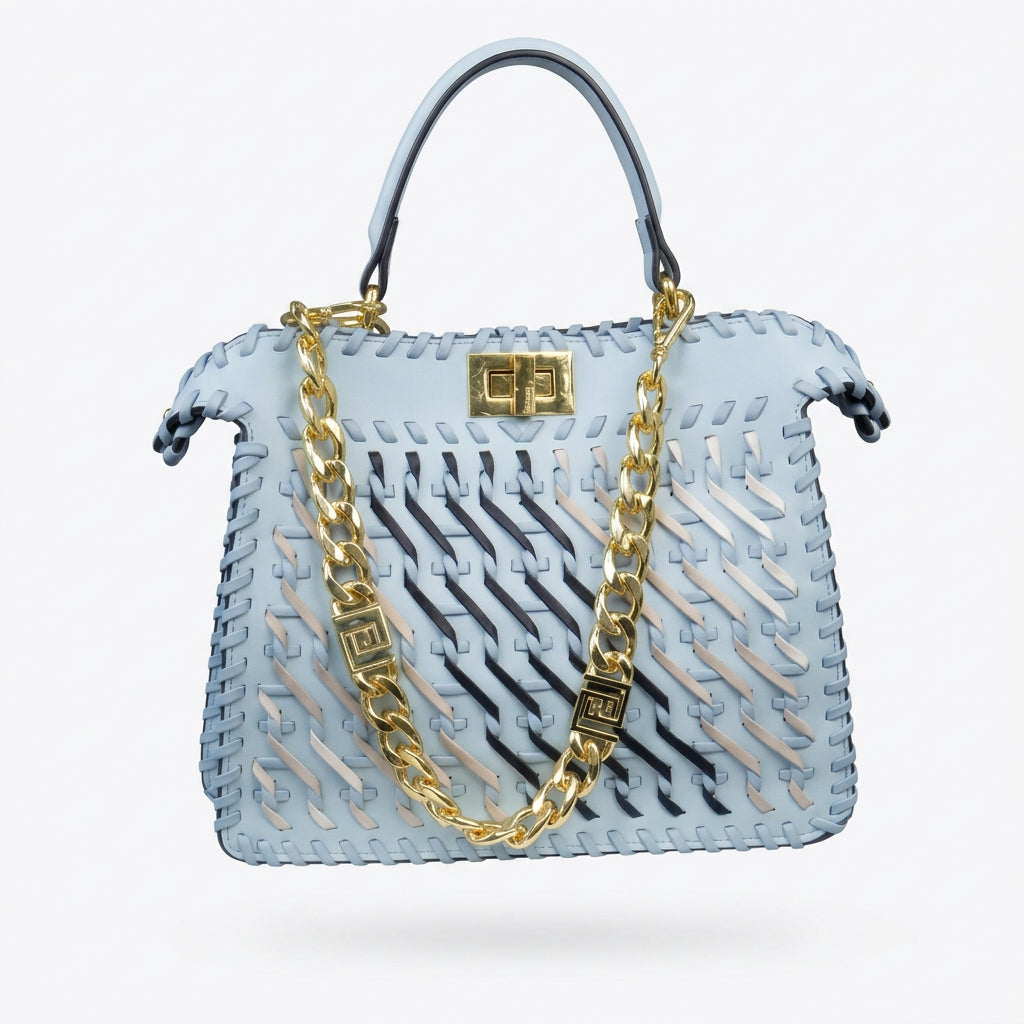 Fendi Mirror Original Woven Double Face Handbag