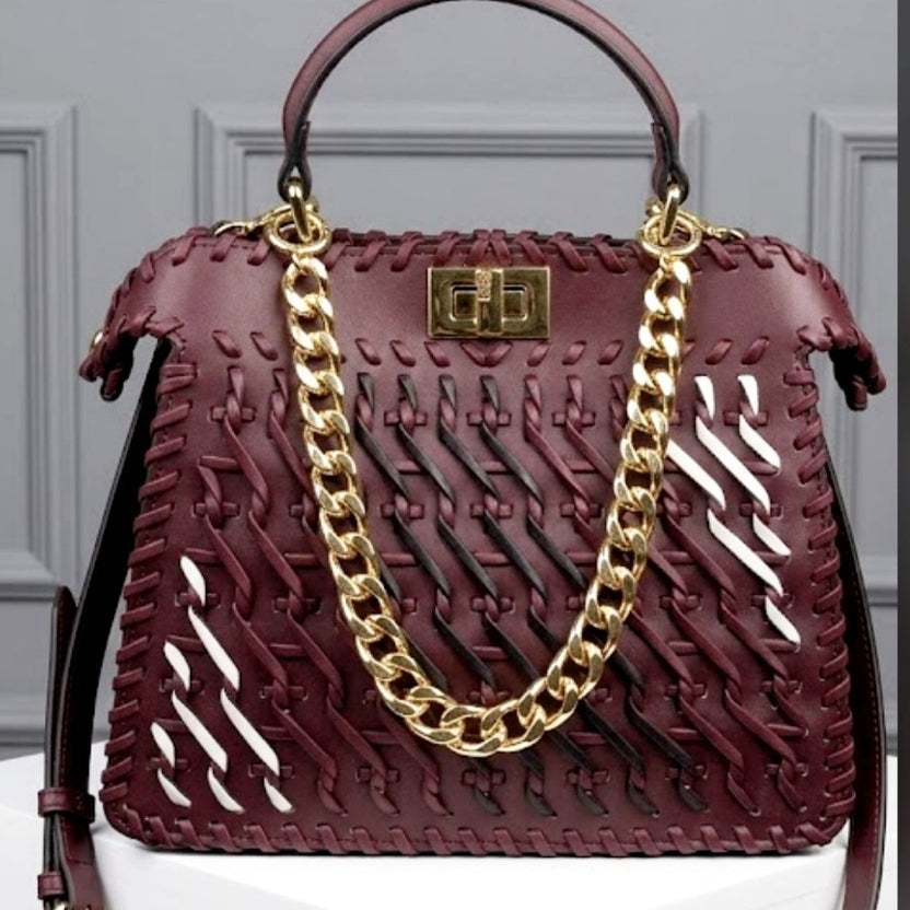 Fendi Mirror Original Woven Double Face Handbag