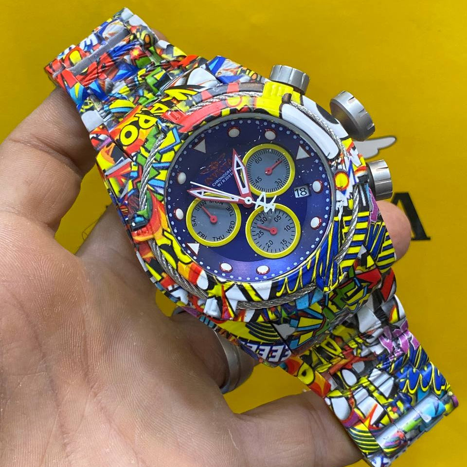 Invicta Multicolor Graffiti Chronograph Watch