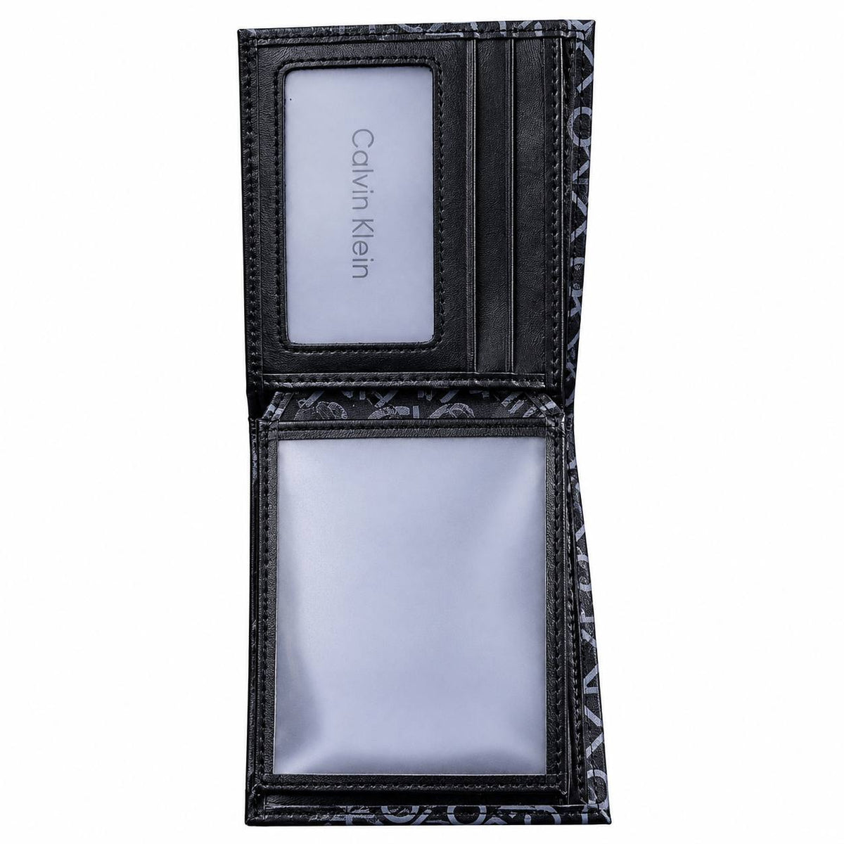 Calvin Klein Monogram Genuine Leather Billfold Wallet