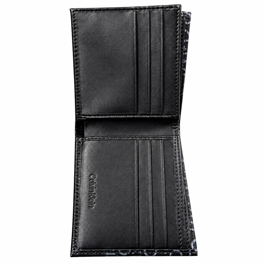 Calvin Klein Monogram Genuine Leather Billfold Wallet